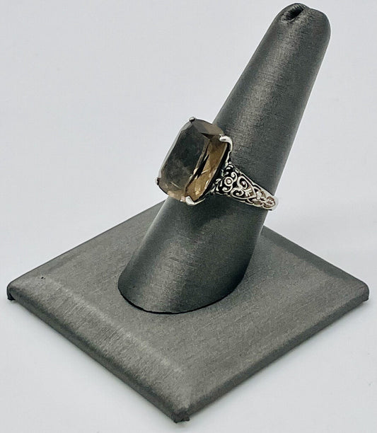 SS Cushion Smokey Quartz