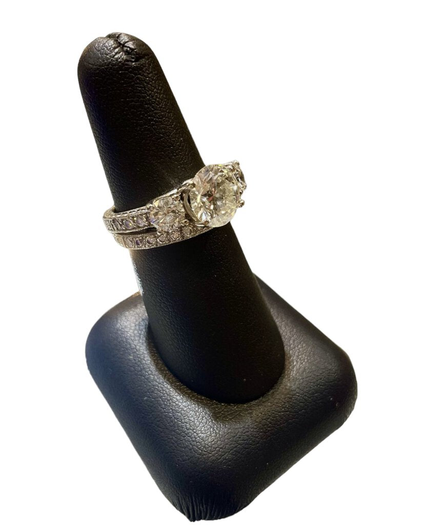 14kt Wg 3.07ct Ctr Ppf 4.