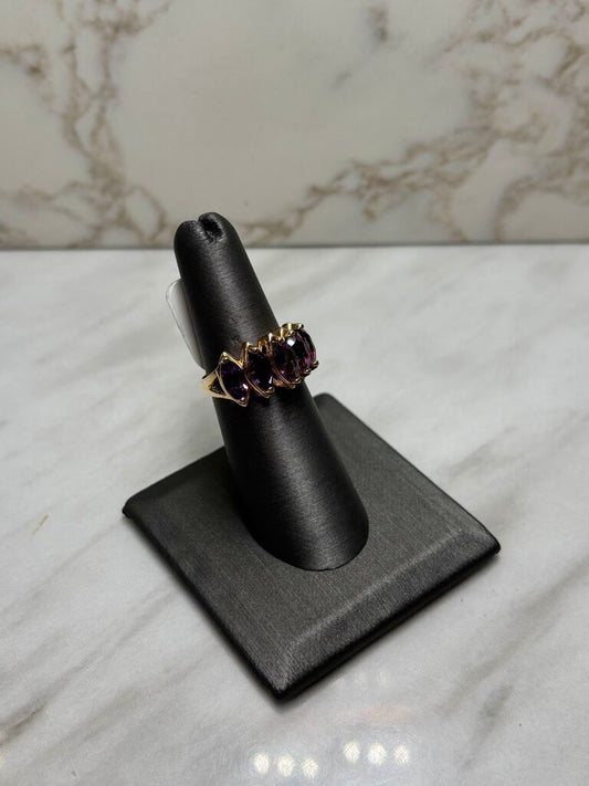 14kt Yg 5marq Amethyst