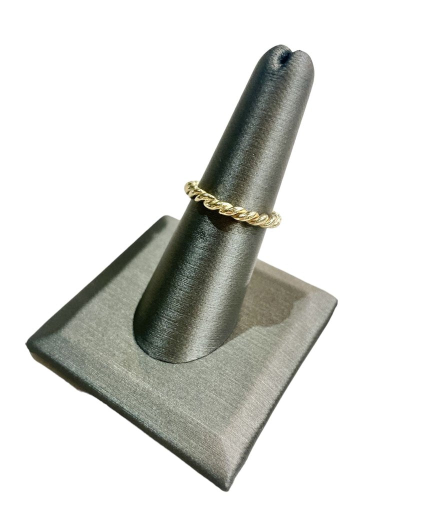 14KT YG TWIST STACK RING SZ 6.5