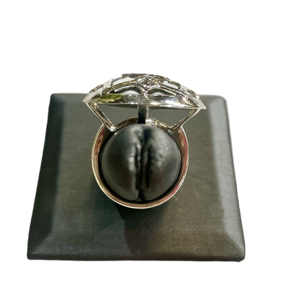 SS TIFFANY & CO LARGE HOLLOW STYLE RING SZ 7