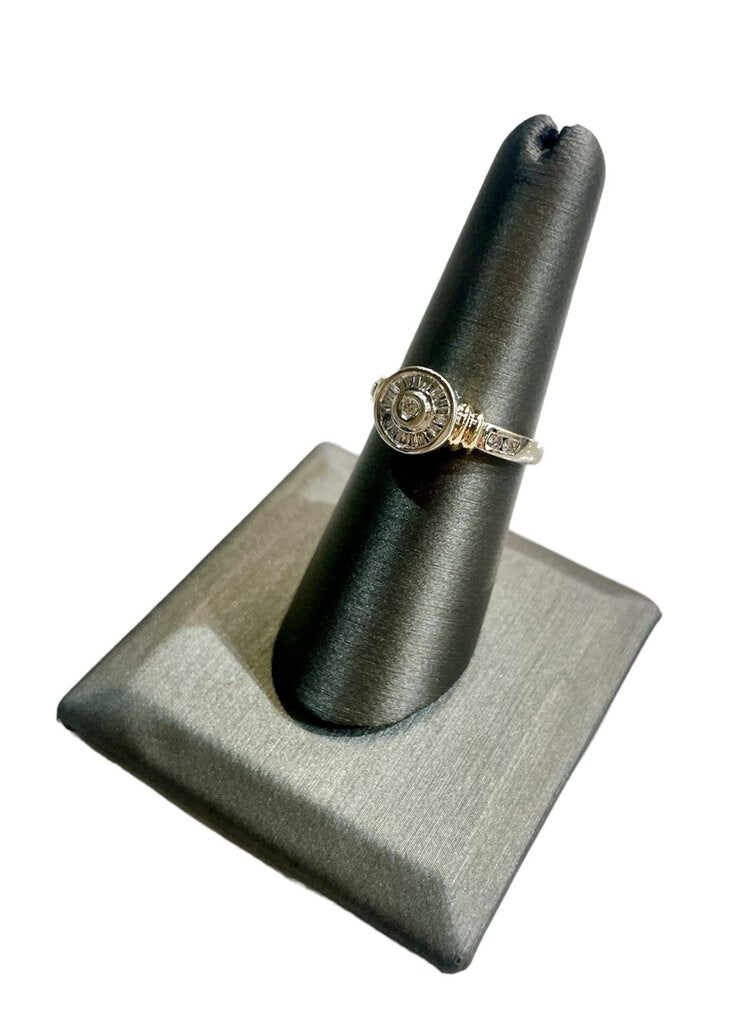 14KT TUTONE RB&BAGUETTE RING SZ 7