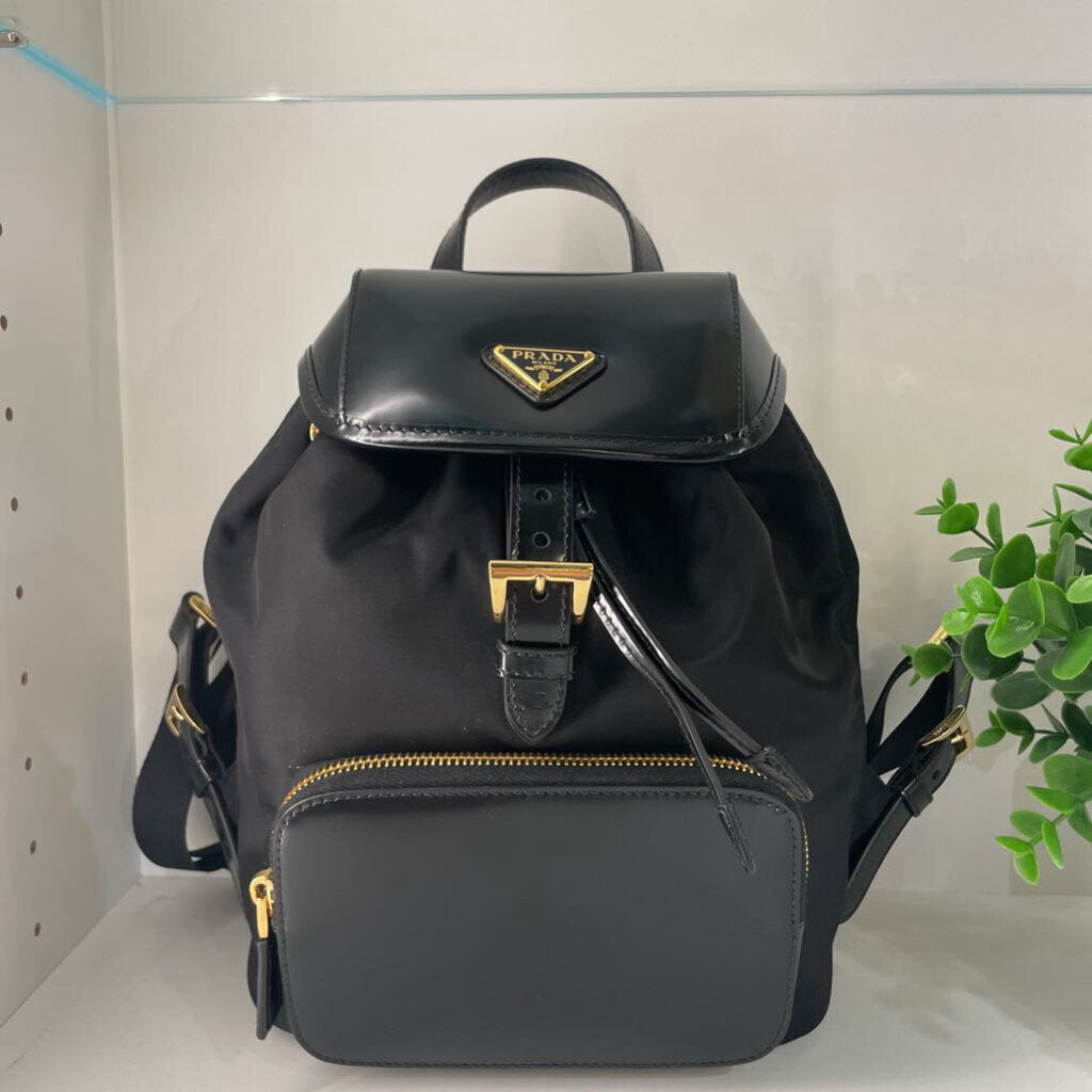 PRADA RE-NYLON BRUSHED LEATHER BACKPACK – Consign Jewelry