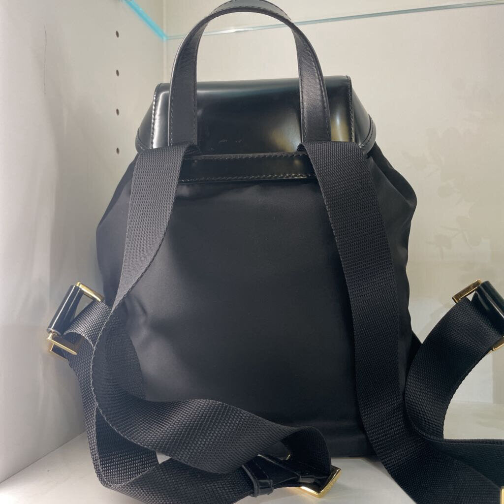 PRADA RE-NYLON BRUSHED LEATHER BACKPACK