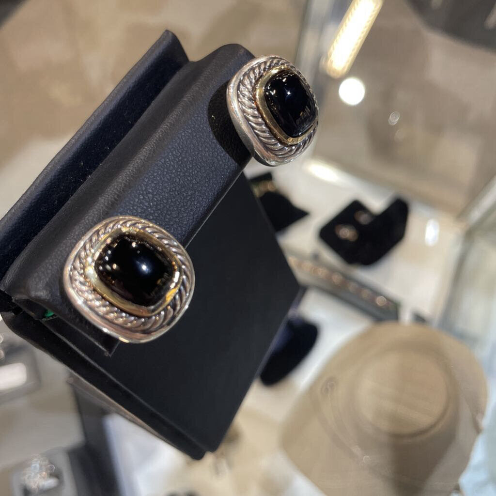 DAVID YURMAN ONYX EARRINGS