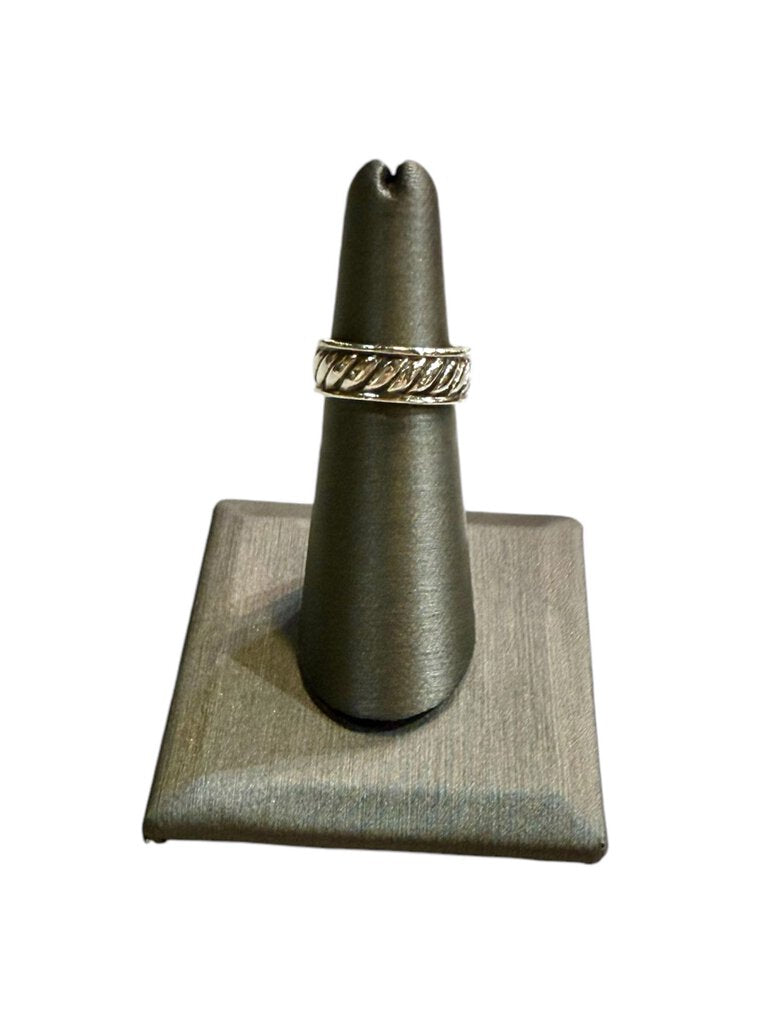 SS ROPE DESIGN WIDE BAND SZ 6