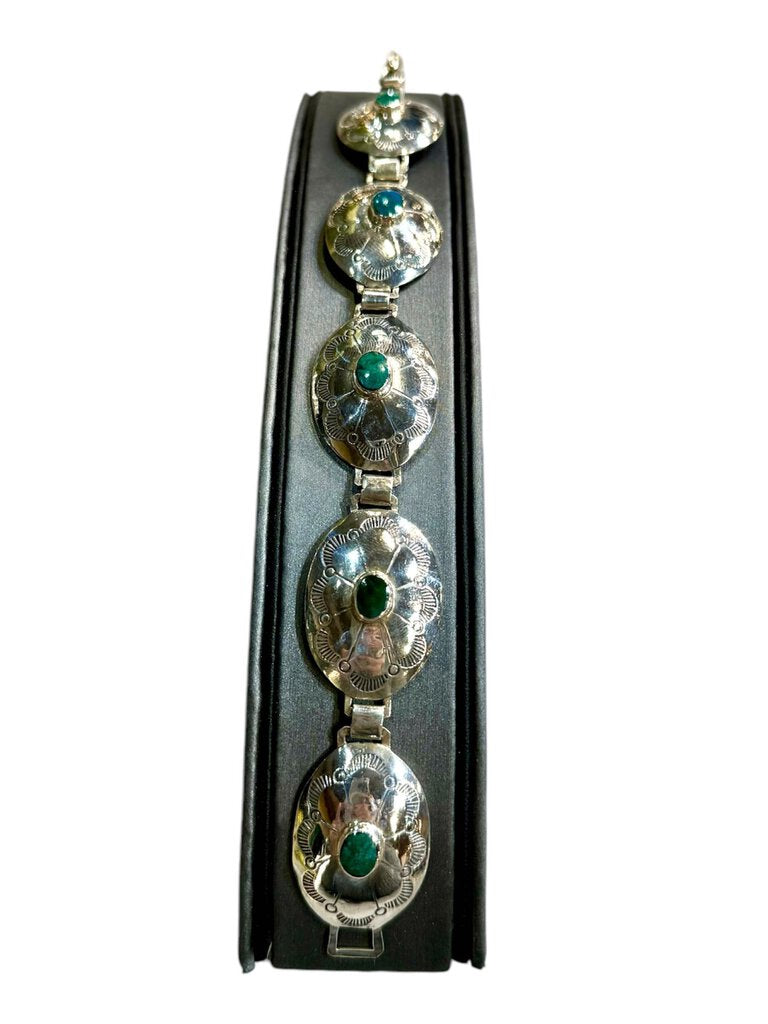 SS NATIVE TURQ CONCHO BRACELET