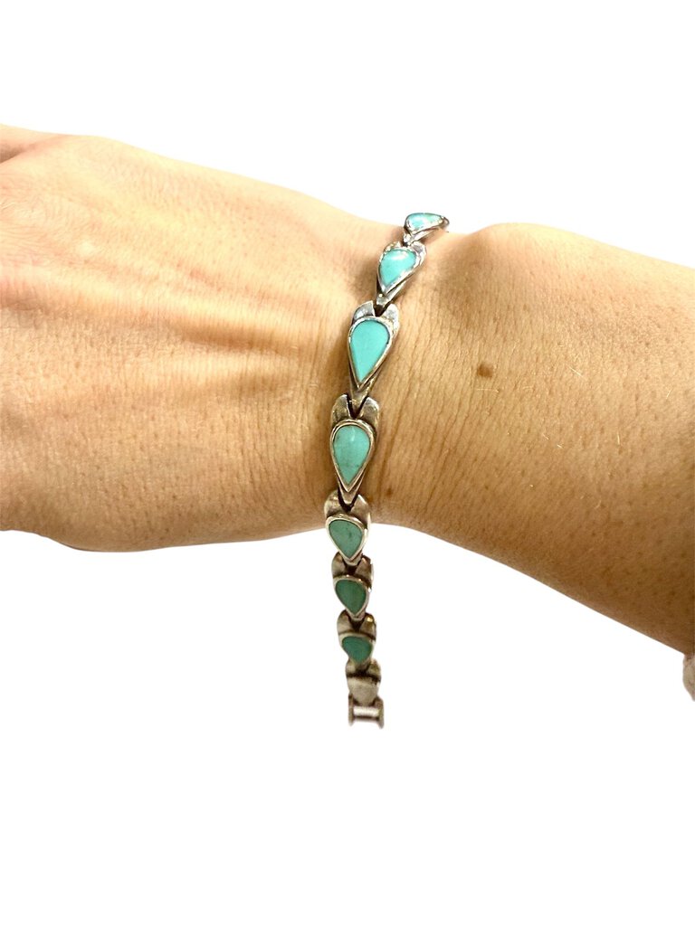 SS TURQ TENNIS BRACELET
