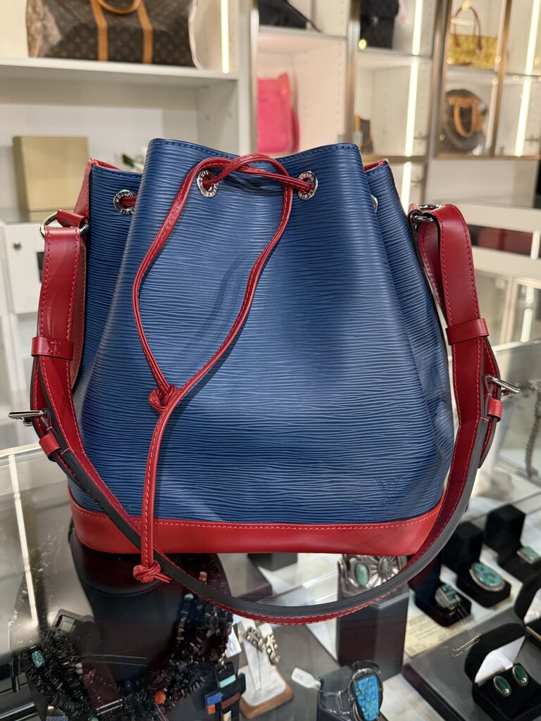 LV NEO BLUE/RED EPI LEATHER SHOULDER BAG