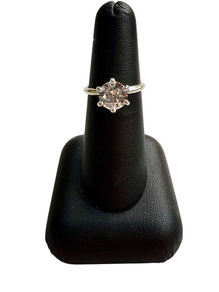 SS 2CT CZ RB 6 PRONG SOLITARE SZ 6