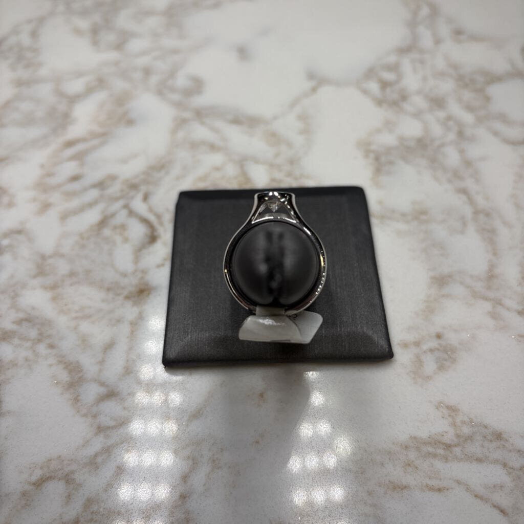 14KT WG 1.14CT MOISANITE RB BEZEL SET SOLITAIRE SZ 7.25