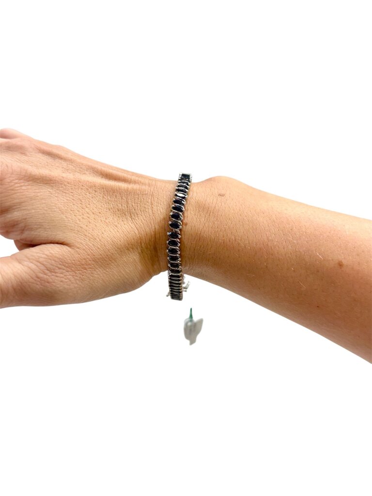 SS MARQ SAPPHIRE TENNIS BRACELET 8"