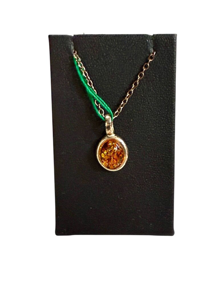 SS AMBER PENDANT NO CHAIN