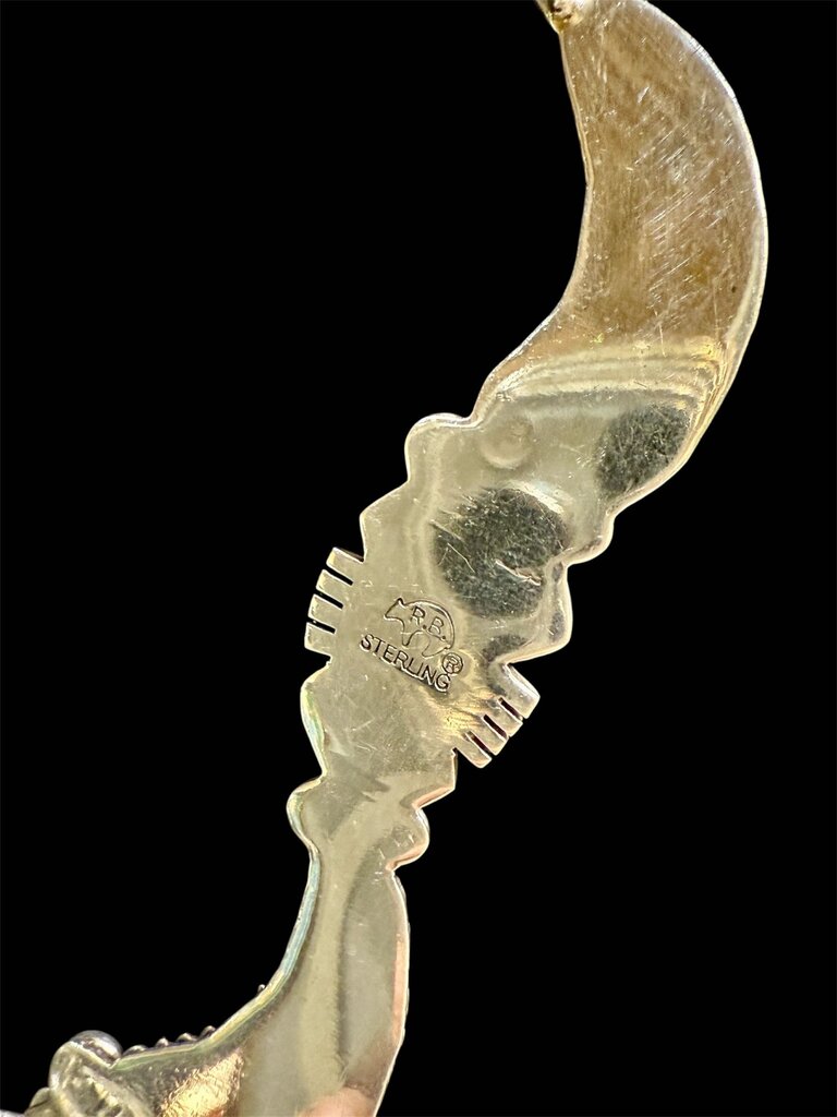 SS NAVAJO "RUNNING BEAR" NECKLACE TURQ CORAL FEATHERS