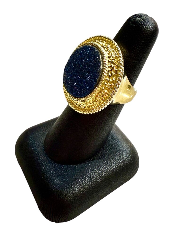 PLATED DRUZY RING SZ 7