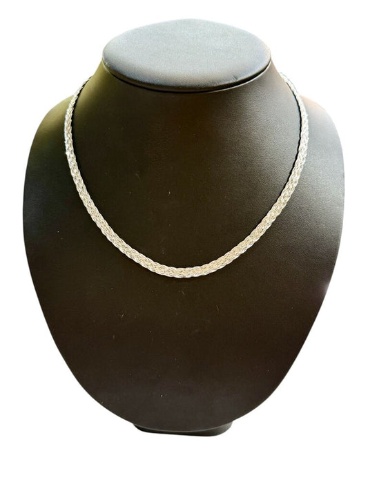 SS 18" BRAIDED LINK CHAIN W/LOBSTER CLASP