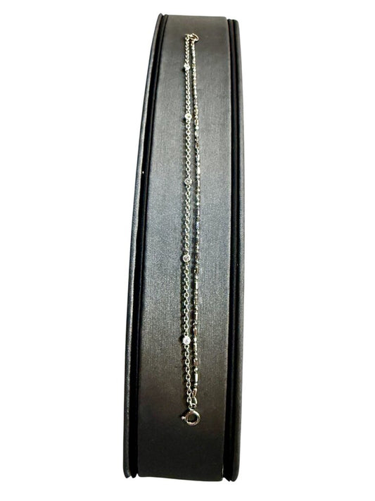 14KT/ STAINLESS DOUBLE CHAIN BRACELET