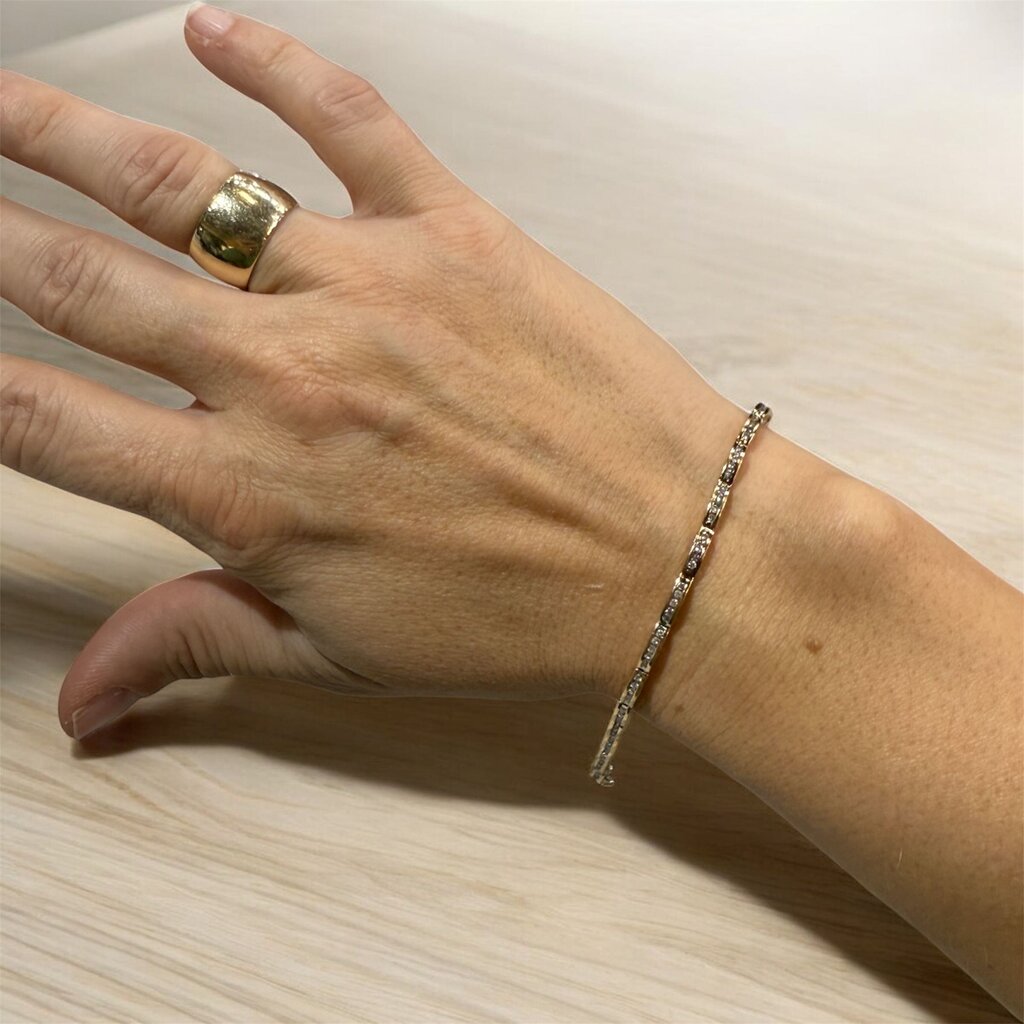 14KT YG STAMPED 1CTTW TENNIS BRACELET