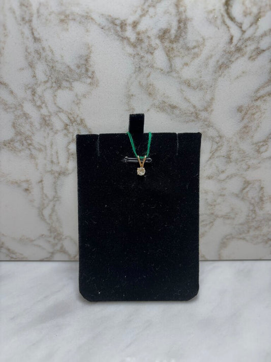 14KT YG 1/5CT RB SOLITARE NO CHAIN