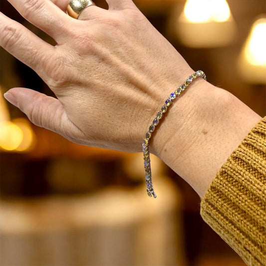 SS ETHIOPIAN OPAL TENNIS BRACELET