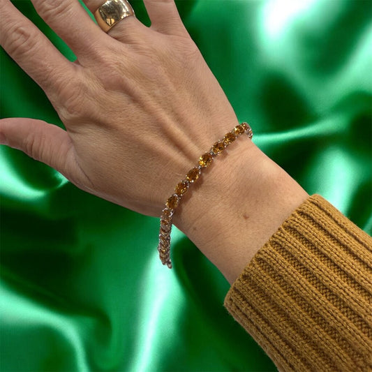 SS CITRINE BRACELET