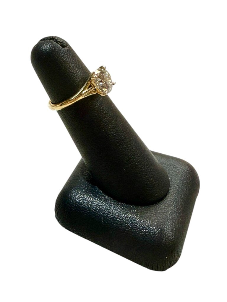 14KT YG 1.76CT LG VS1 E IGI PAPERS RB SOLITARE RING SZ 5.5