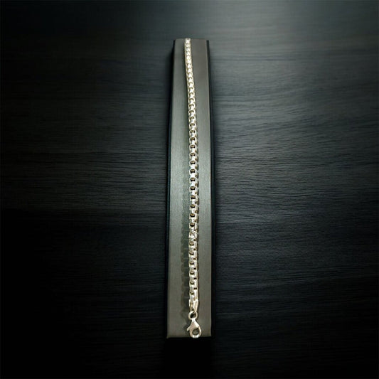 SS BOX LINK TENNIS BRACELET