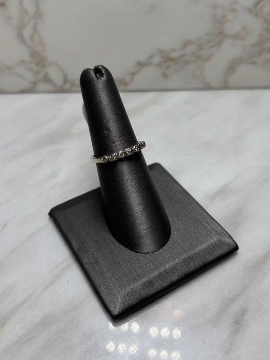10KT YG 1/4CTTW BEZEL SET ANNIVERSARY RING SZ 7