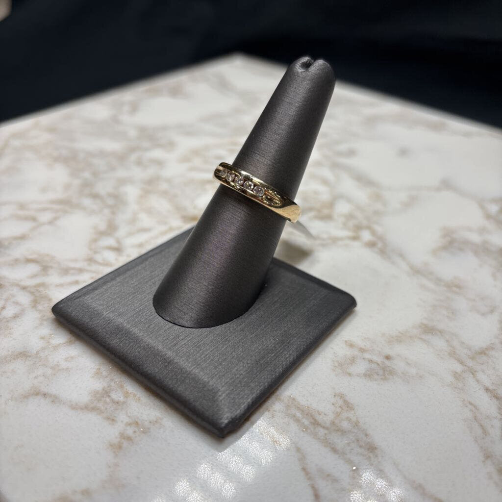 14KT YG 1/3CTTW RB CHANNEL SET MENS RING SZ 8