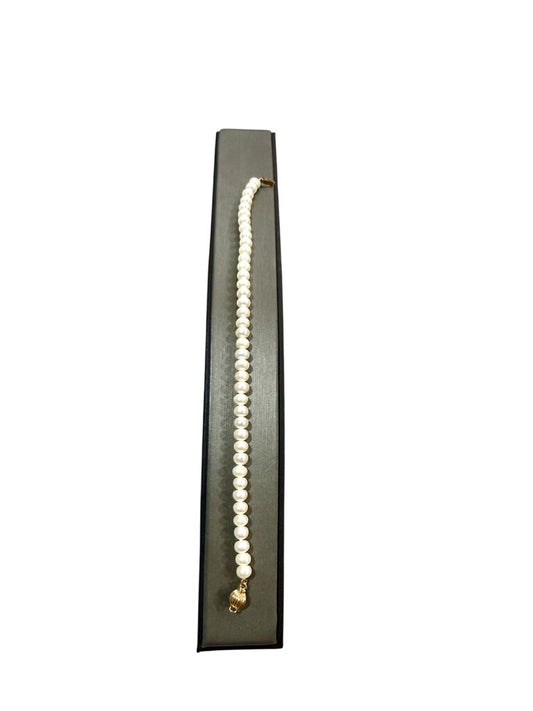14KT YG 5MM PEARL BRACELET W/ROUND CLASP