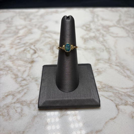 18CT EUROPEON BLK OPAL KNOT SIDES SZ 6.5