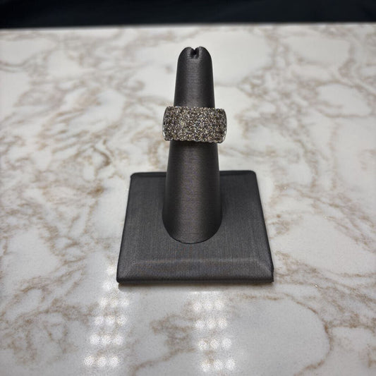 10KT WG 2CTTW 5 ROW DIAMOND BAND SZ 7.5