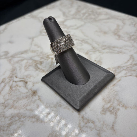 10KT WG 2CTTW 5 ROW DIAMOND BAND SZ 7.5