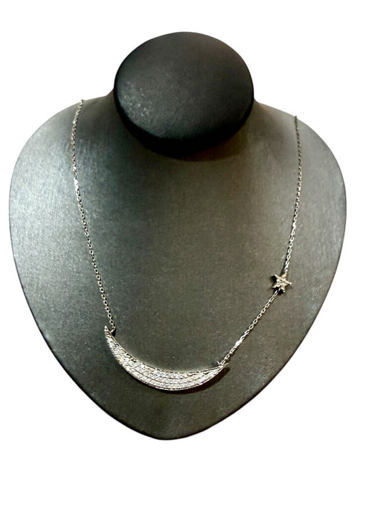 SS SMILEY FACE PENDANT NECKLACE