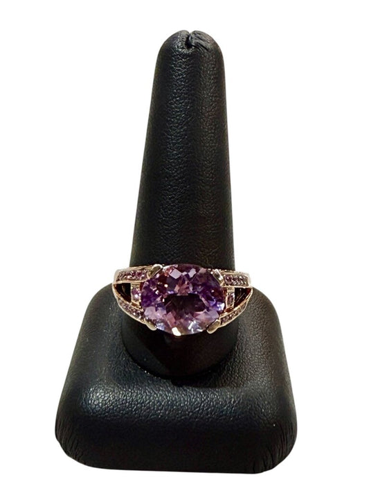 14KT RG LEVIAN AMETHYST RING SZ 11.5