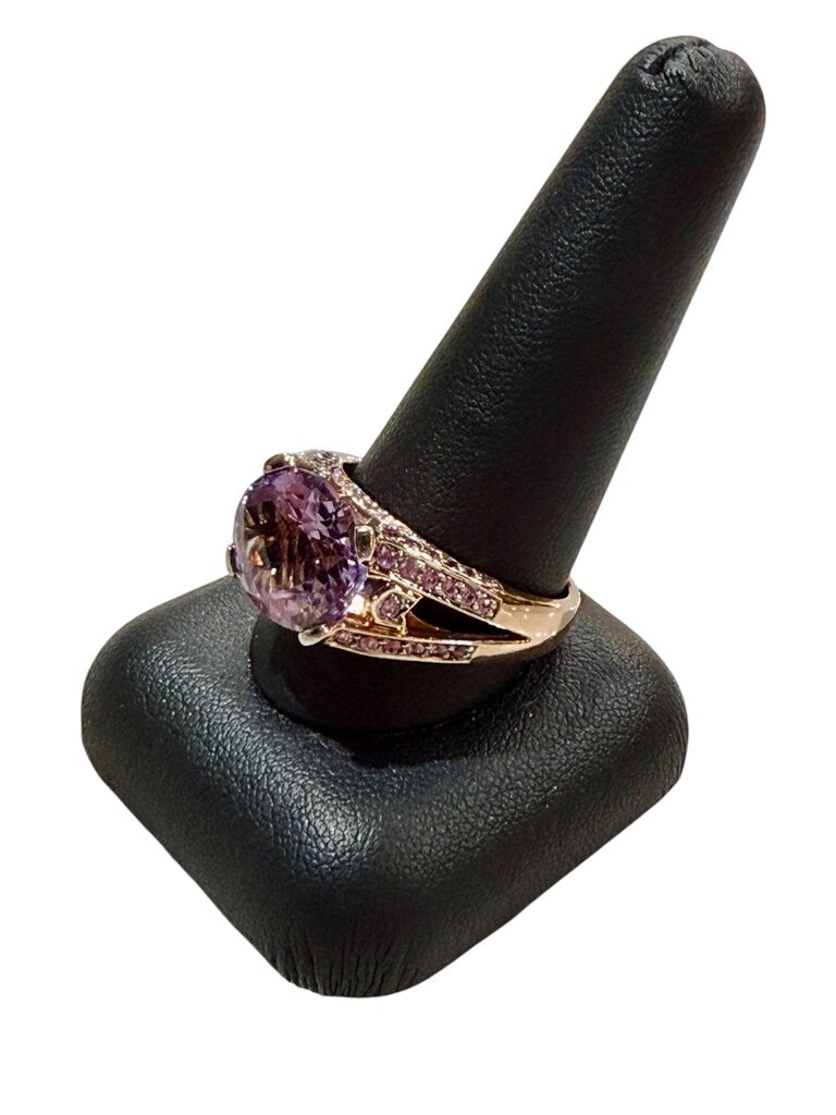 14KT RG LEVIAN AMETHYST RING SZ 11.5