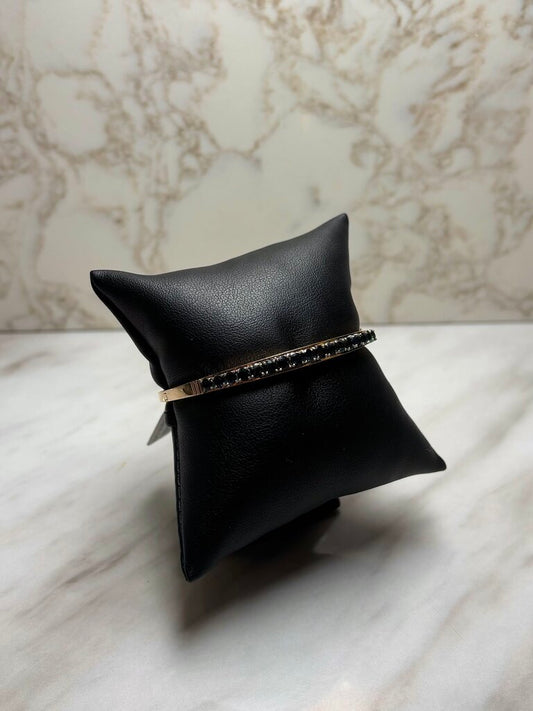 14KT YG NATURAL SAPPHIRE BANGLE BRACELET