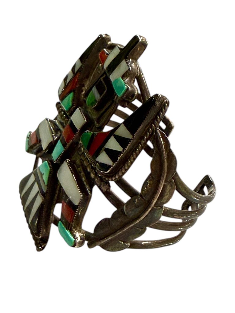 SS ZUNI TURQ CORAL KNIFEWING CUFF
