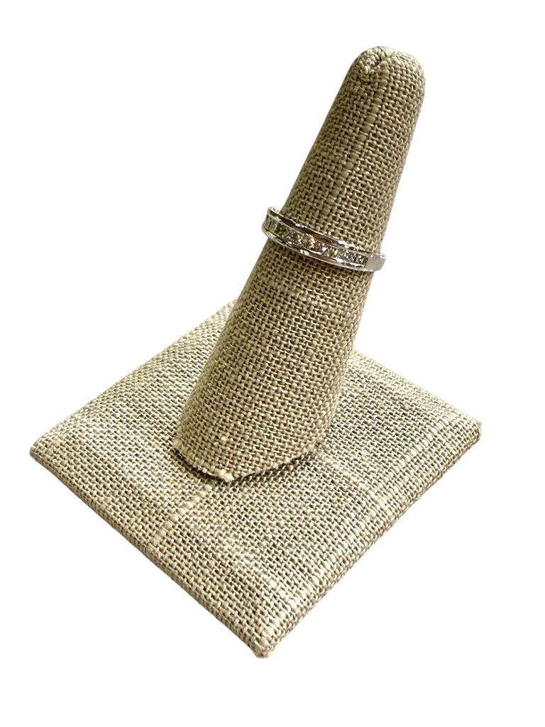 14KT WG 1/2CTTW PC CHANNEL SET ANNIVERSARY BAND SZ 6