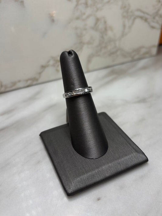14KT WG 1/2CTTW PC CHANNEL SET ANNIVERSARY BAND SZ 6