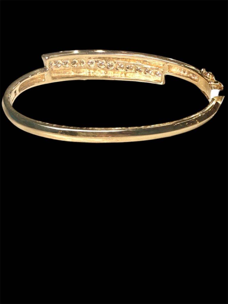 14KT YG 1CTTW RB BANGLE BRACELET