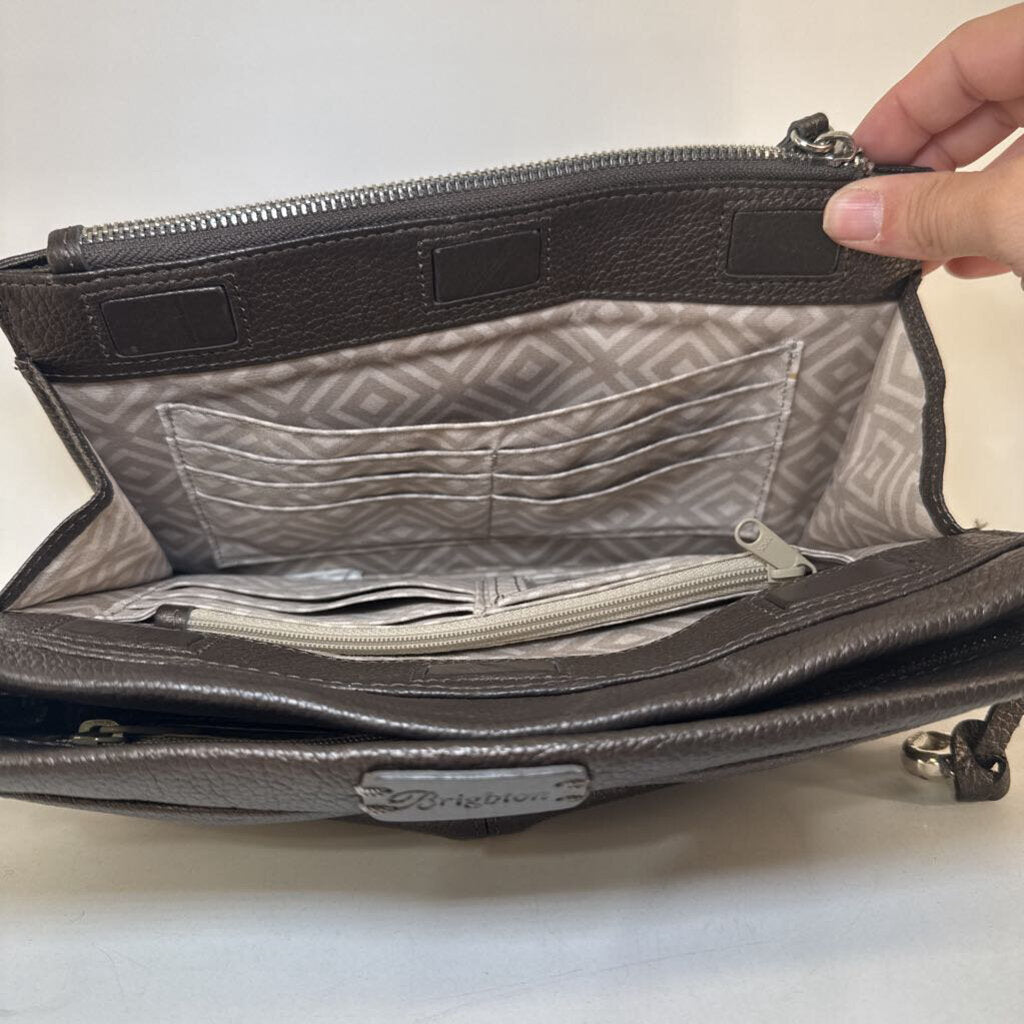 BRIGHTON JAGGER CROSSBODY ORGANIZER BROWN PRETTY TOUGH