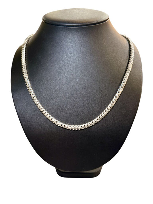 SS SILVER MIAMI CUBAN 5.5MM 24" CHAIN