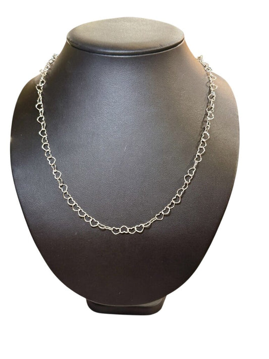 SS DOUBLE HEART LINK CHAIN 20"