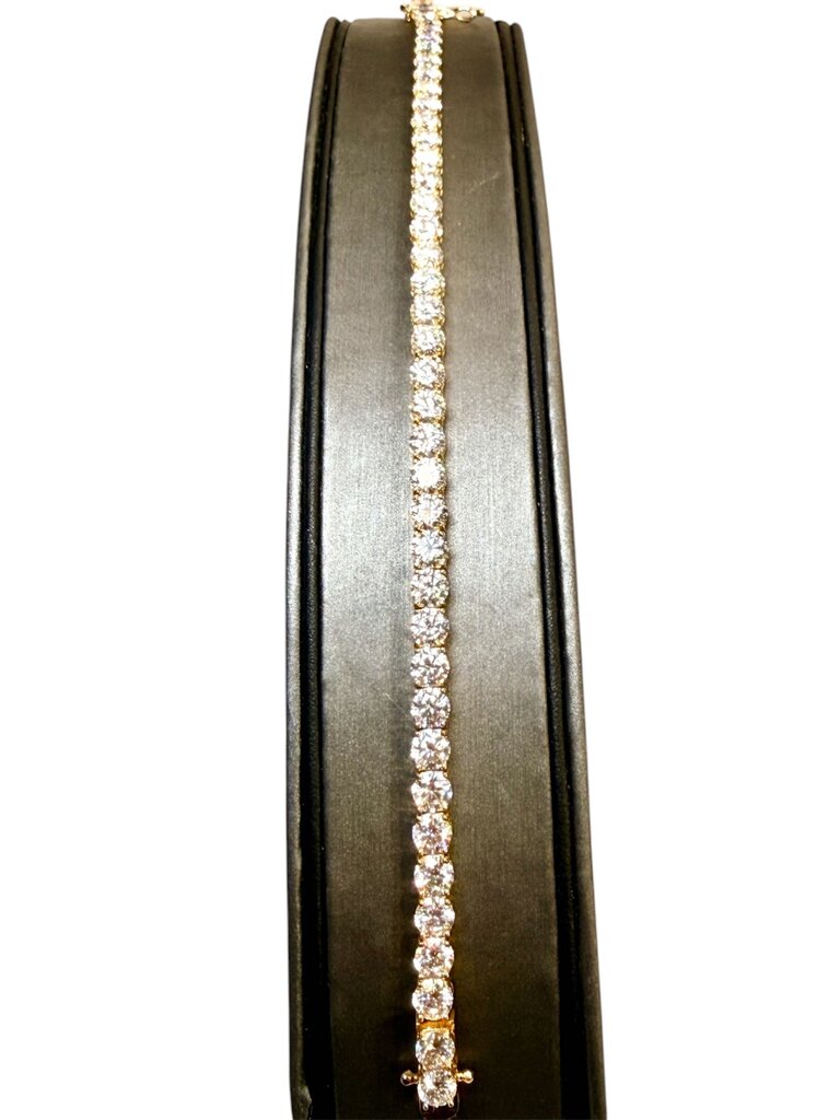 SS/GP 8" MOISANITE TENNIS BRACELETS