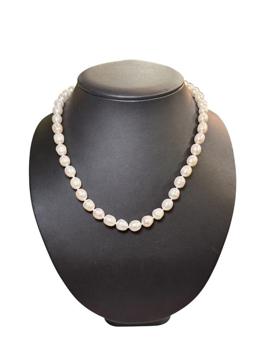 14KT YG BAROQUE PEARL NECKLACE 18"