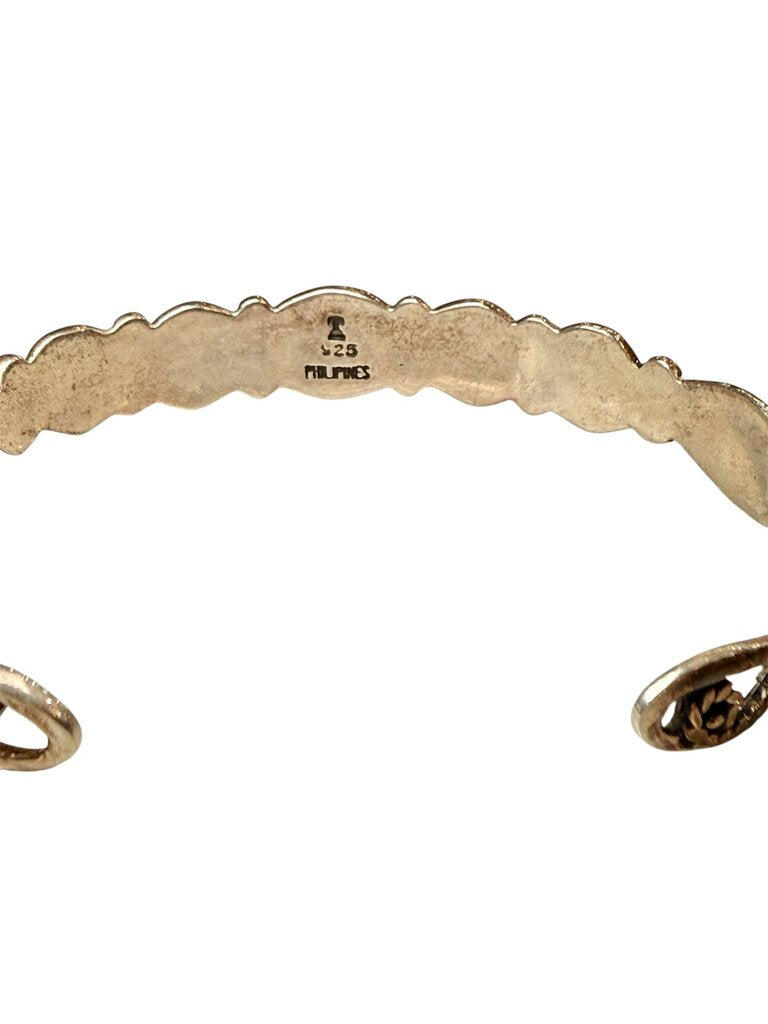 SS 5 PURPLE TURQ CUFF BRACELET