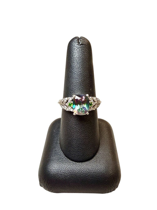 SS MYSTIC TOPAZ W/FILIGREE SZ 8