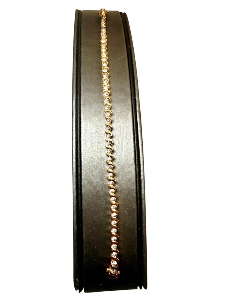 SS/GP ILLUSION DIAMOND TENNIS BRACELET