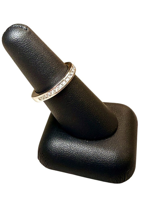 14KT WG 1/2CTTW RB CHANNEL SETY ANIVERSARY BAND EURO SHANK SZ 6.5